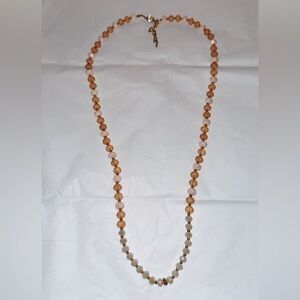Elegant Beaded Necklace in‎ Warm Tones